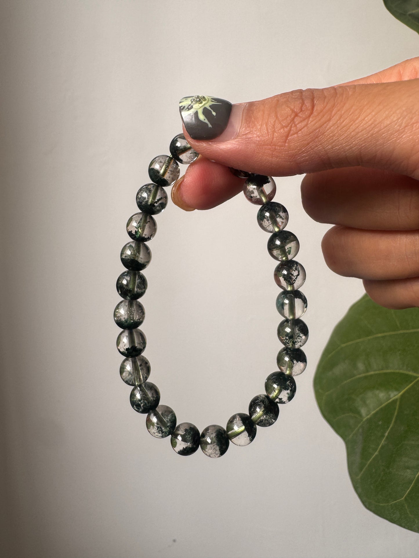 綠幽靈手串8mm Green Phantom Quartz Bracelet 8mm #3