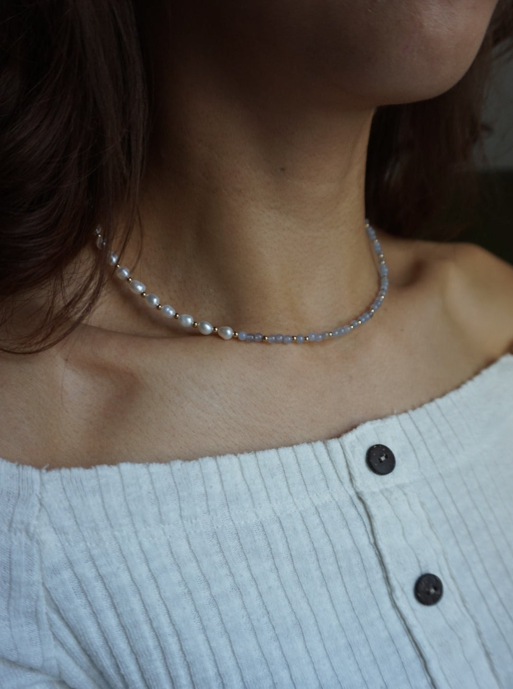 藍玉髓美人魚頸鏈Necklace Mermaid