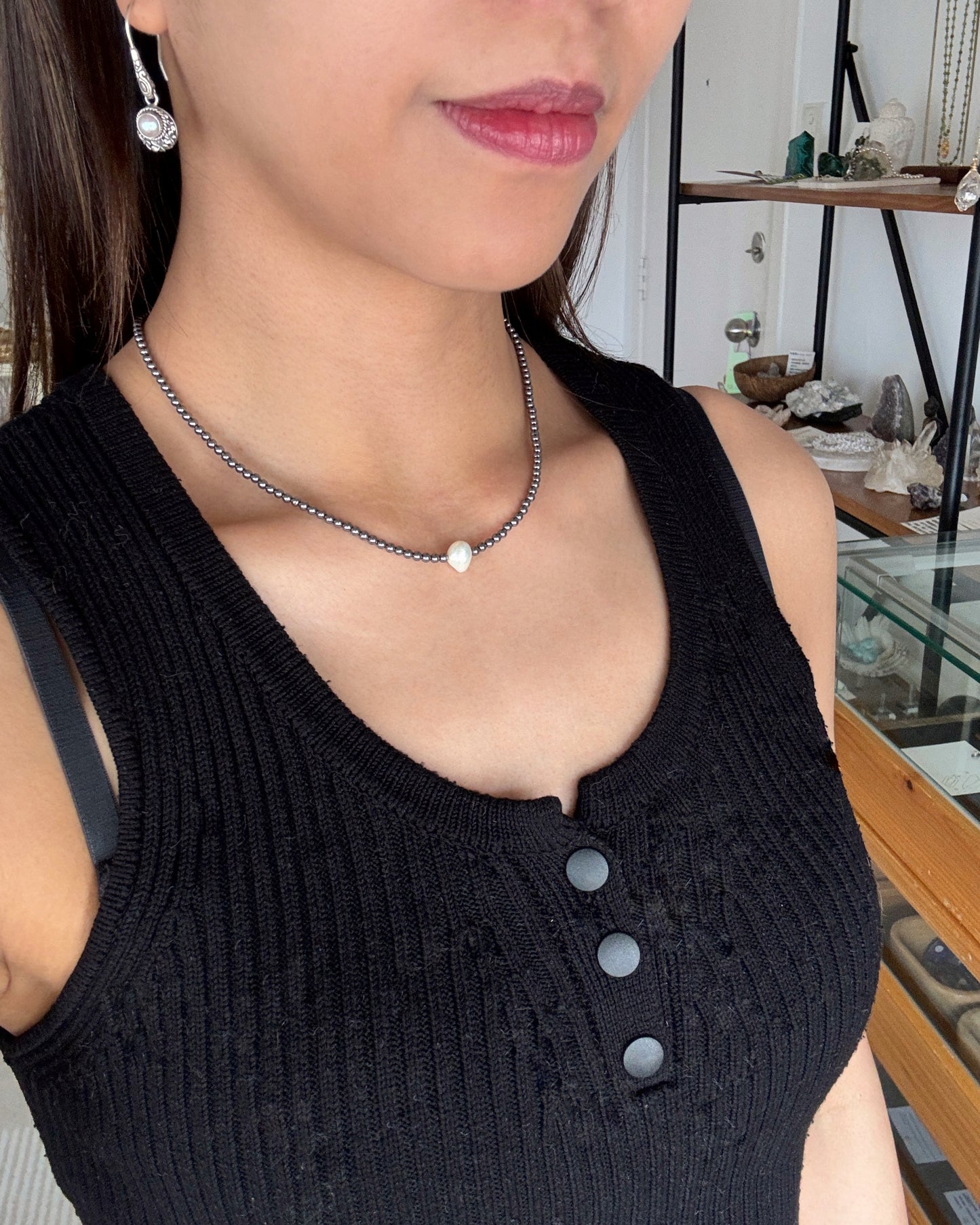 Necklace Polar赤鐵礦珍珠頸鏈