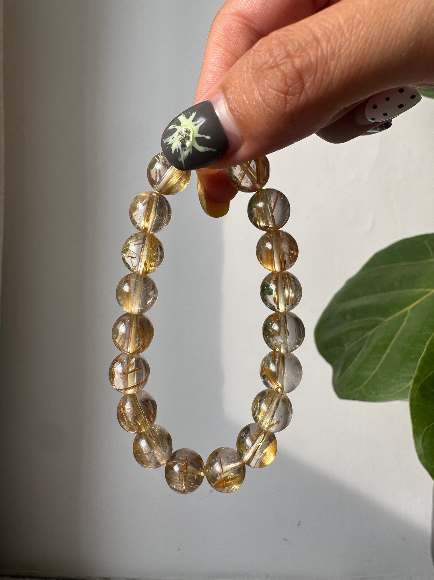 金髮晶手串10mm Rutilated Quartz Bracelet Bracelet 10mm #5