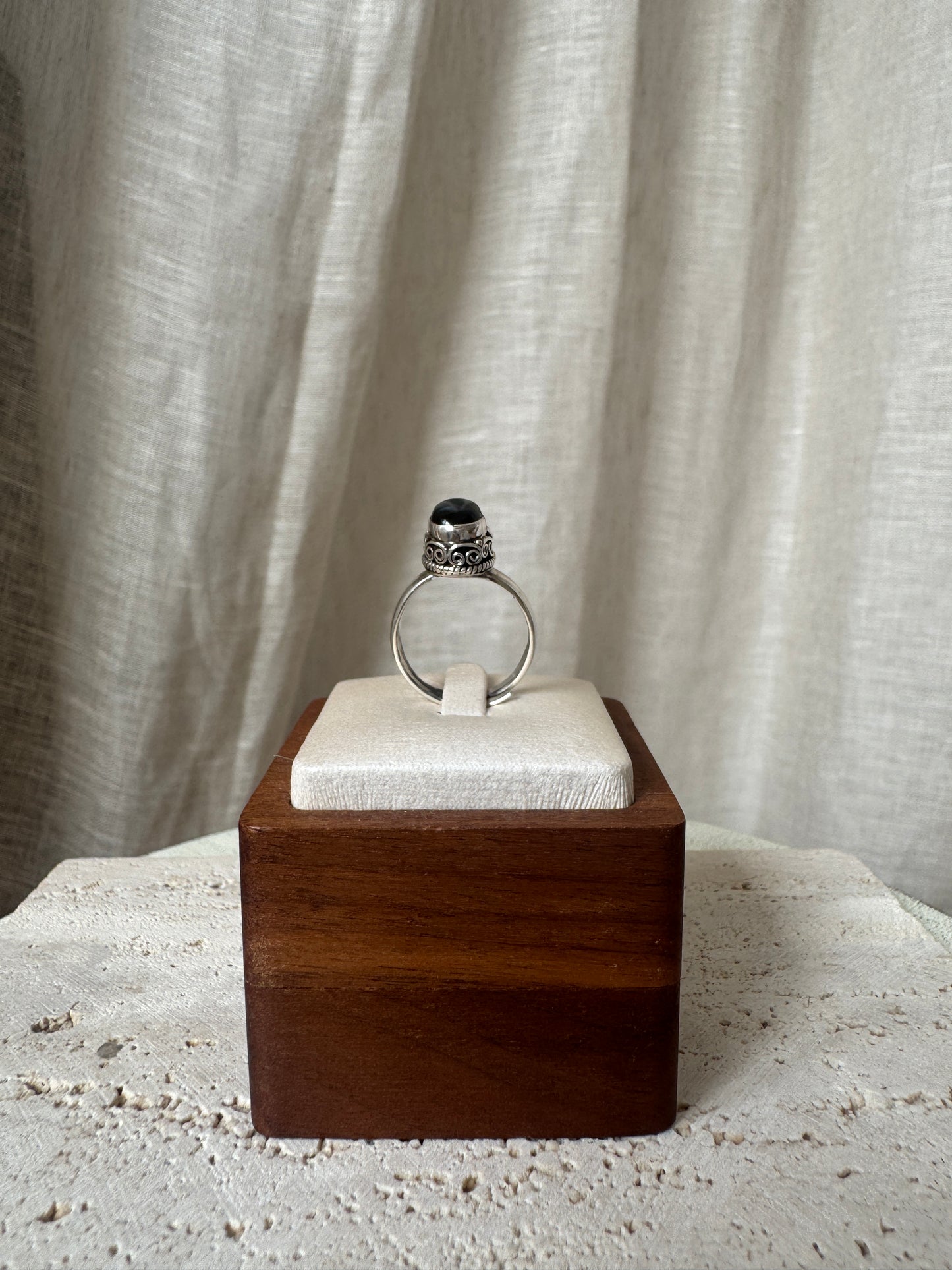 拉長石米米戒指Labradorite mimi Ring