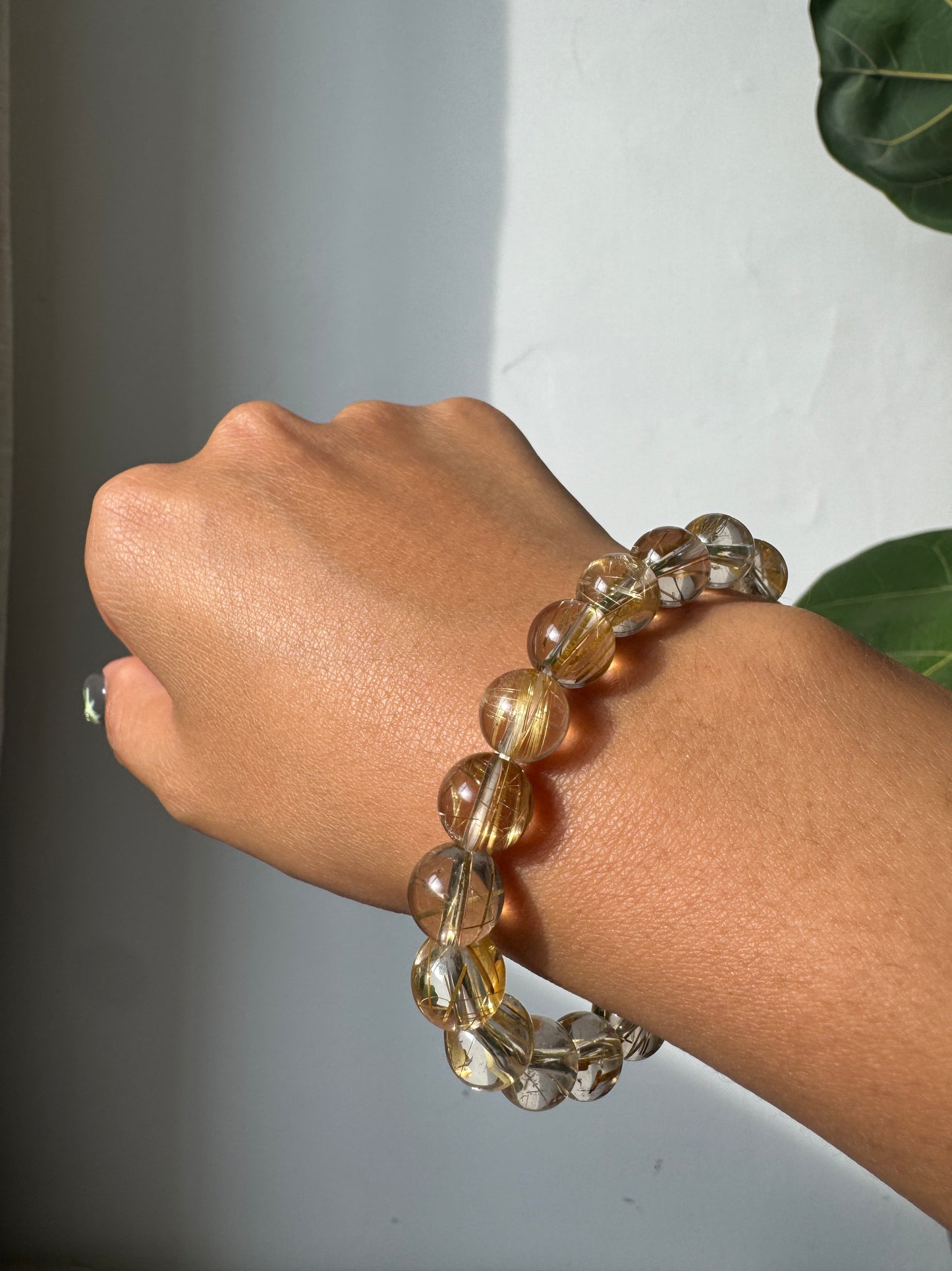 金髮晶手串9.5mm Rutilated Quartz Bracelet Bracelet 9.5mm #4