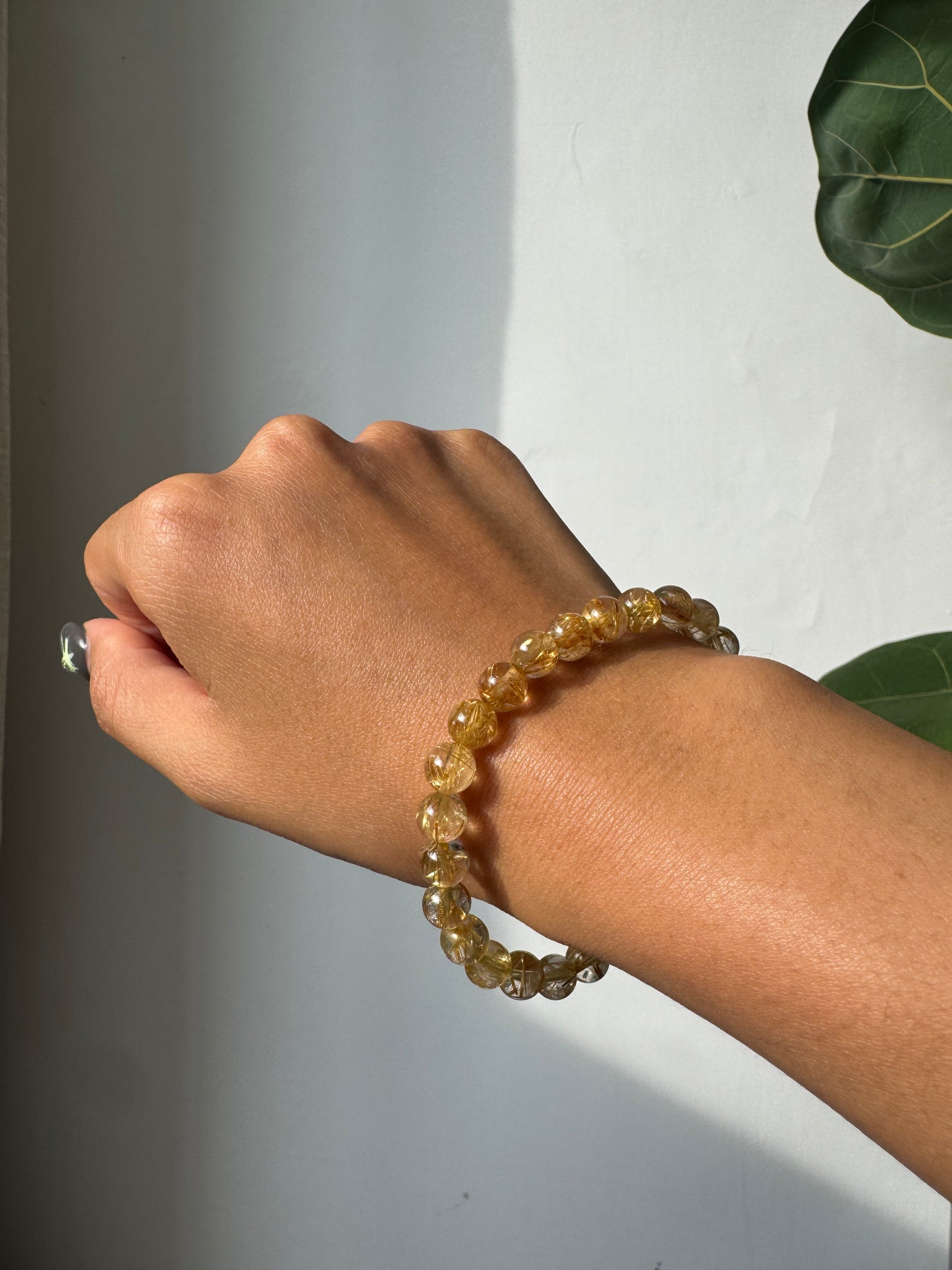 金髮晶手串6.5 mm Rutilated Quartz Bracelet Bracelet 6.5mm #2