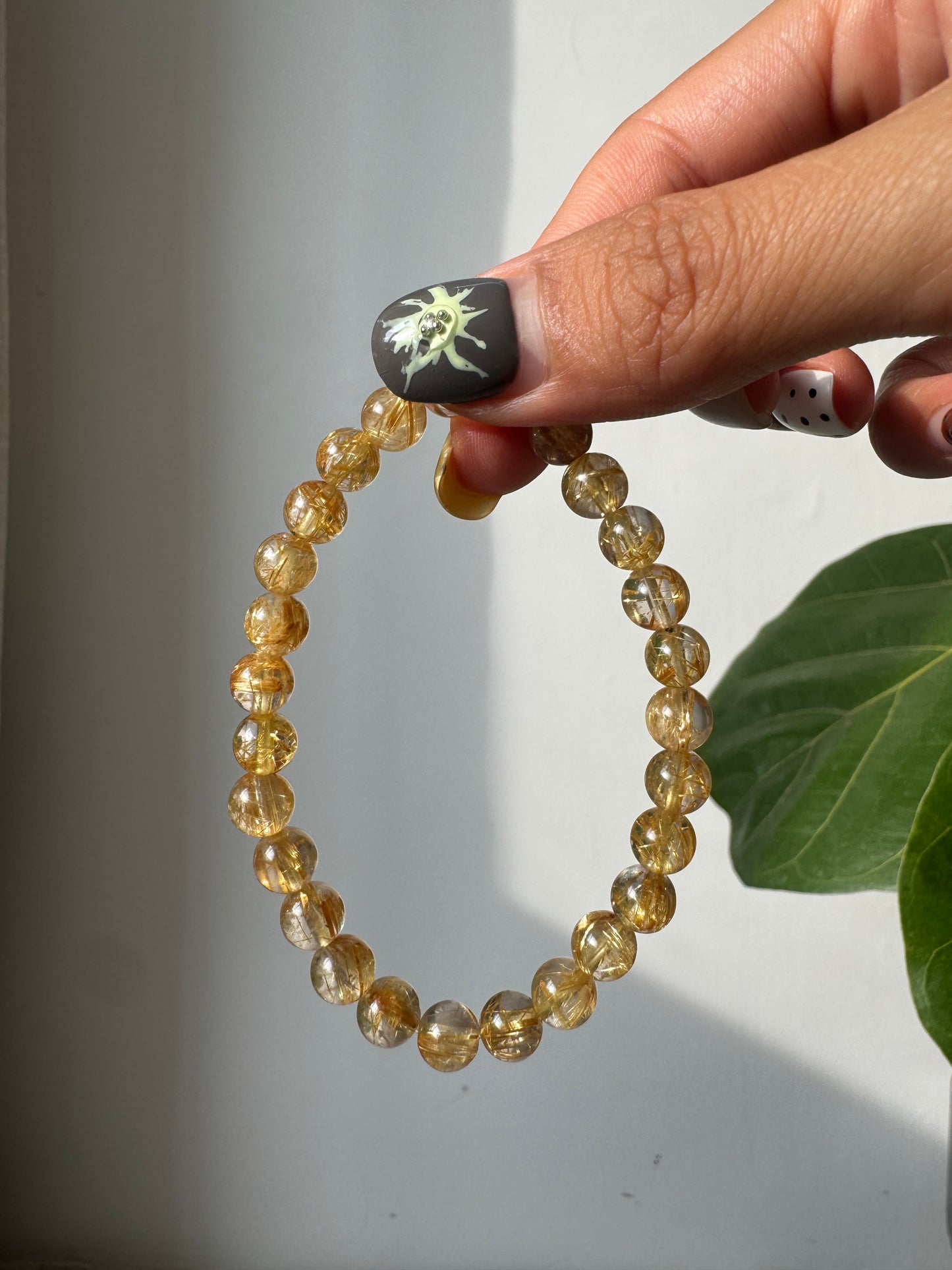 金髮晶手串6.5 mm Rutilated Quartz Bracelet Bracelet 6.5mm #2