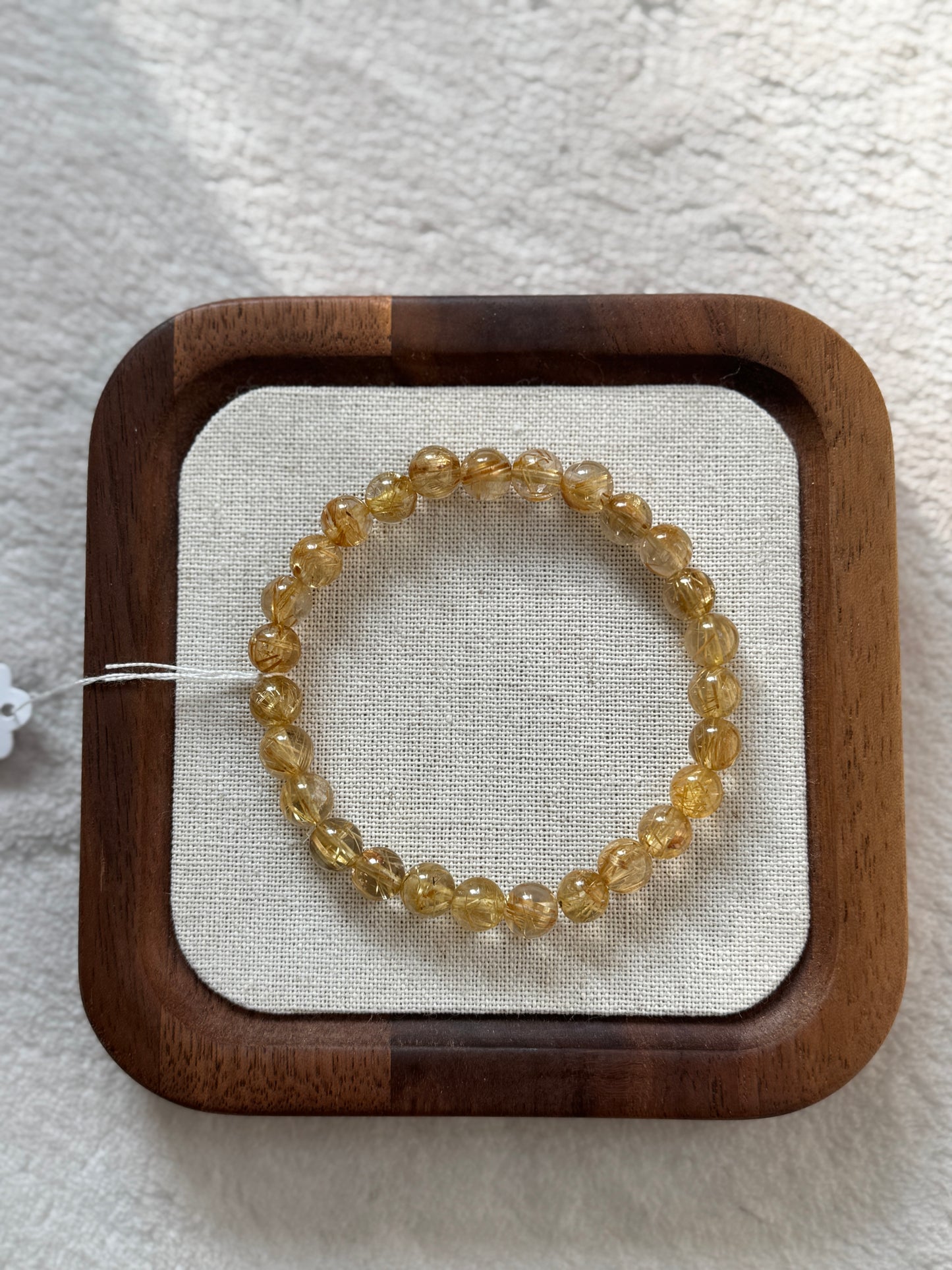 金髮晶手串6.5 mm Rutilated Quartz Bracelet Bracelet 6.5mm #2