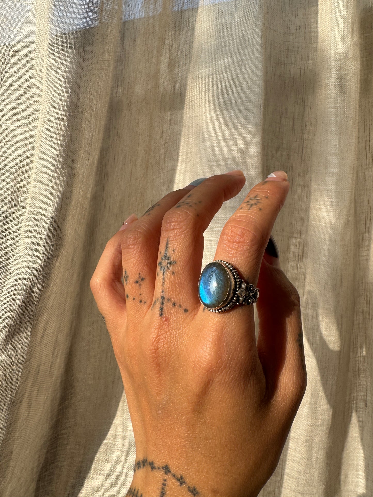 拉長石三眼戒指Labradorite Third-eye Ring