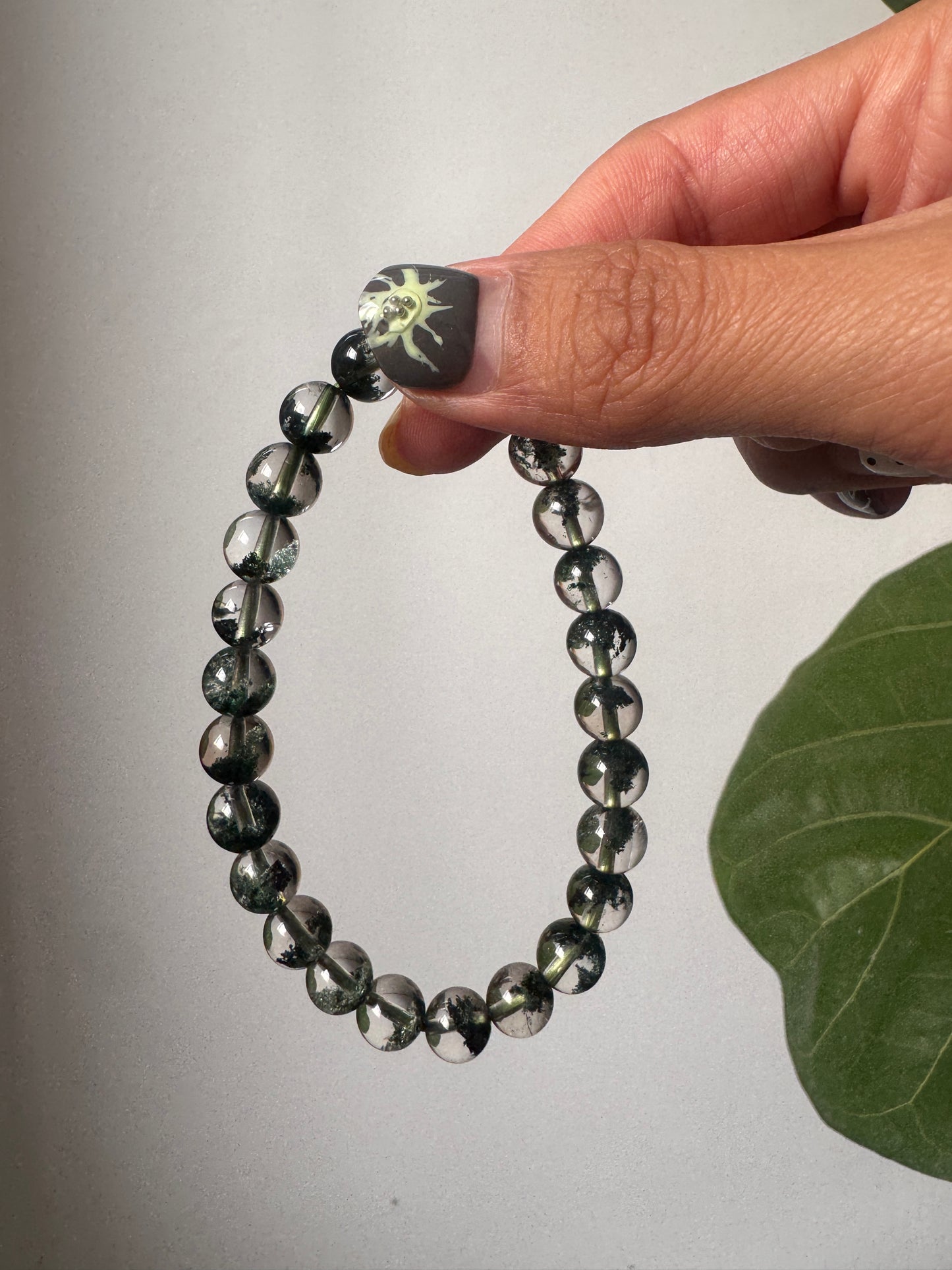 綠幽靈手串7.5mm Green Phantom Quartz Bracelet 7.5mm #2
