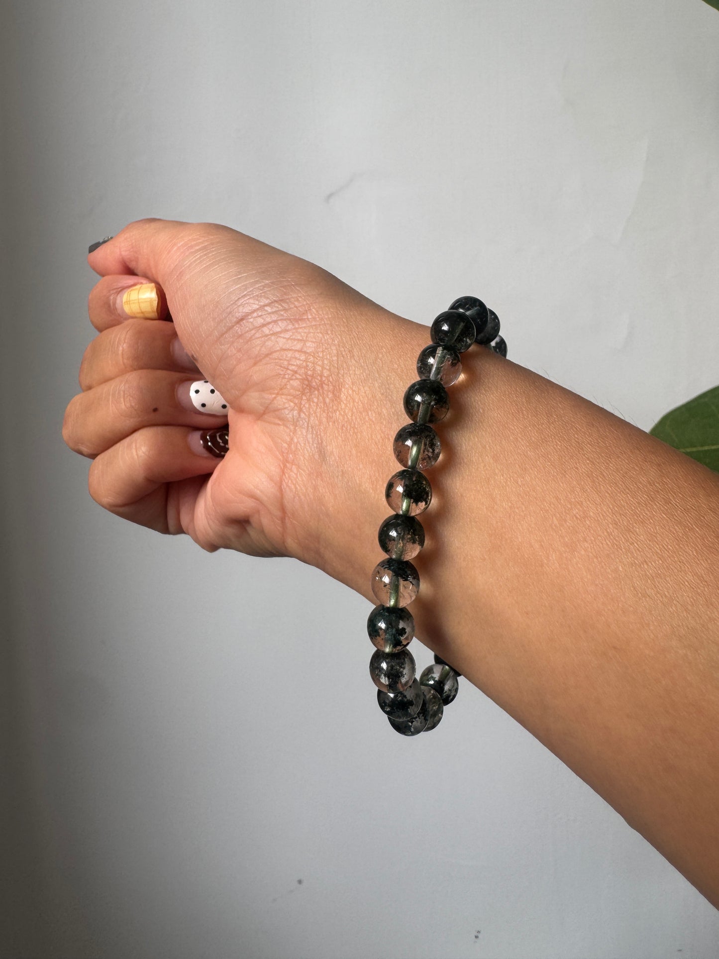 綠幽靈手串7mm Green Phantom Quartz Bracelet 7mm #1