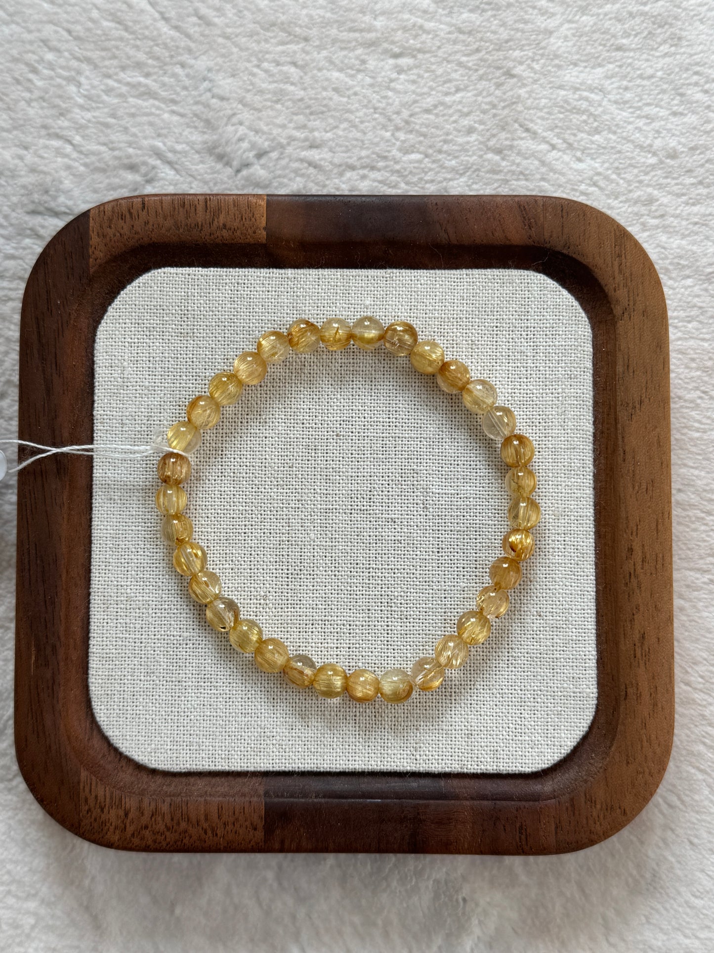 金髮晶手串5mm Rutilated Quartz Bracelet Bracelet 5mm #1