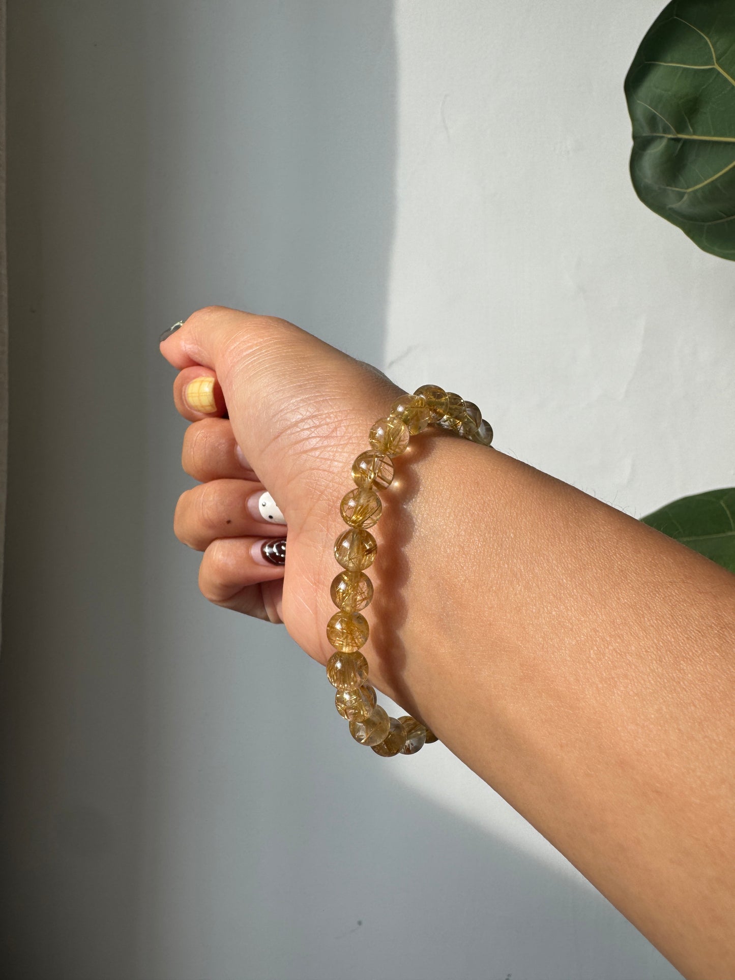 金髮晶手串6.5 mm Rutilated Quartz Bracelet Bracelet 6.5mm #2
