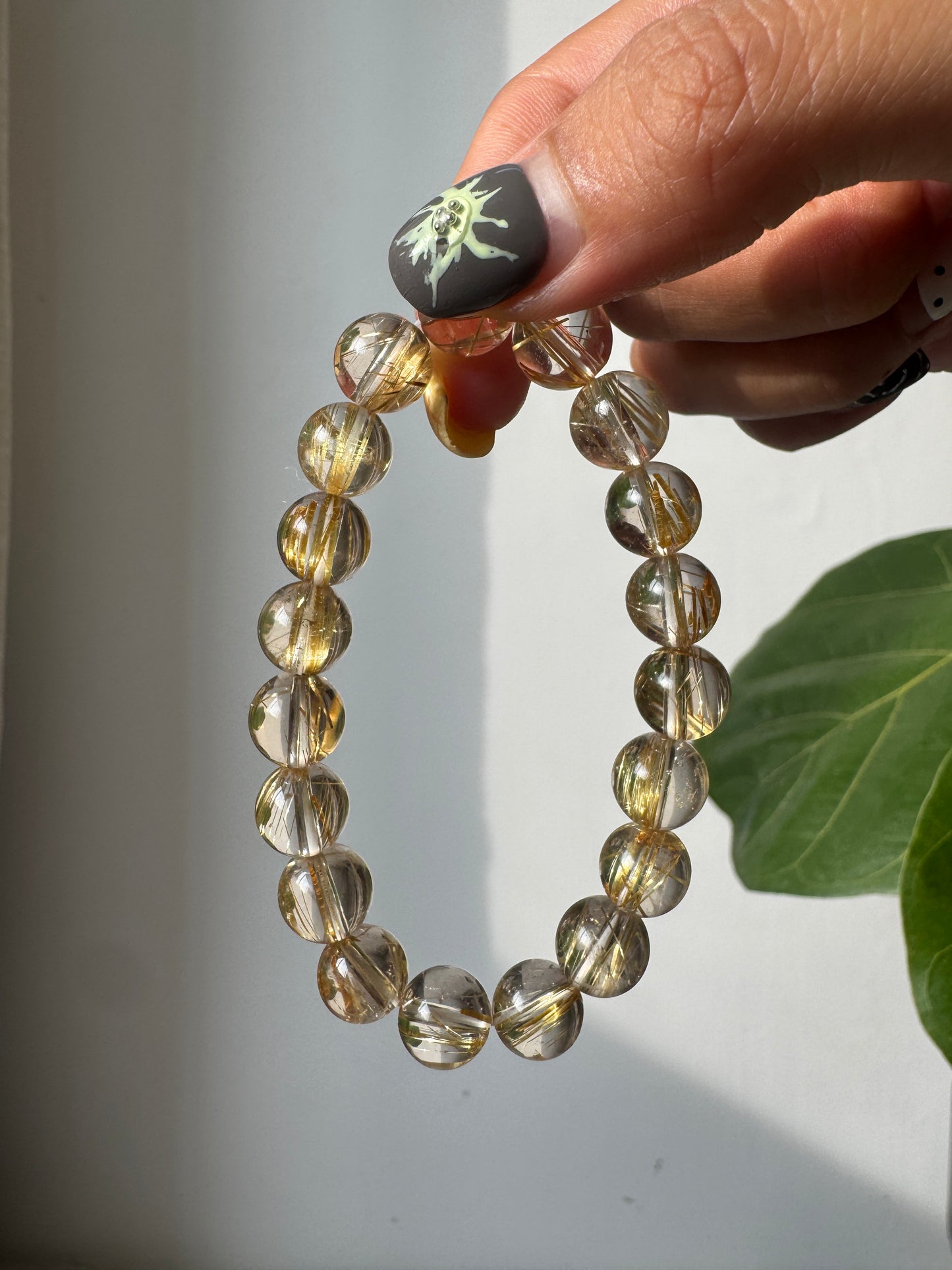 金髮晶手串9.5mm Rutilated Quartz Bracelet Bracelet 9.5mm #4
