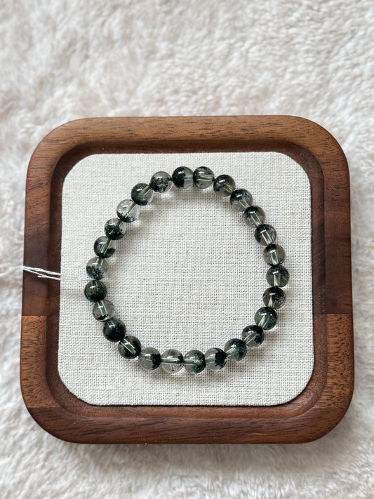 綠幽靈手串7mm Green Phantom Quartz Bracelet 7mm #1