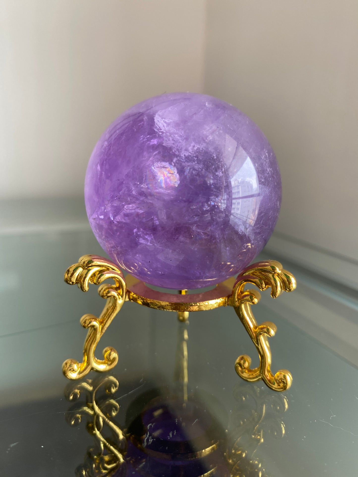 紫晶球連座Amethyst Sphere with sphere