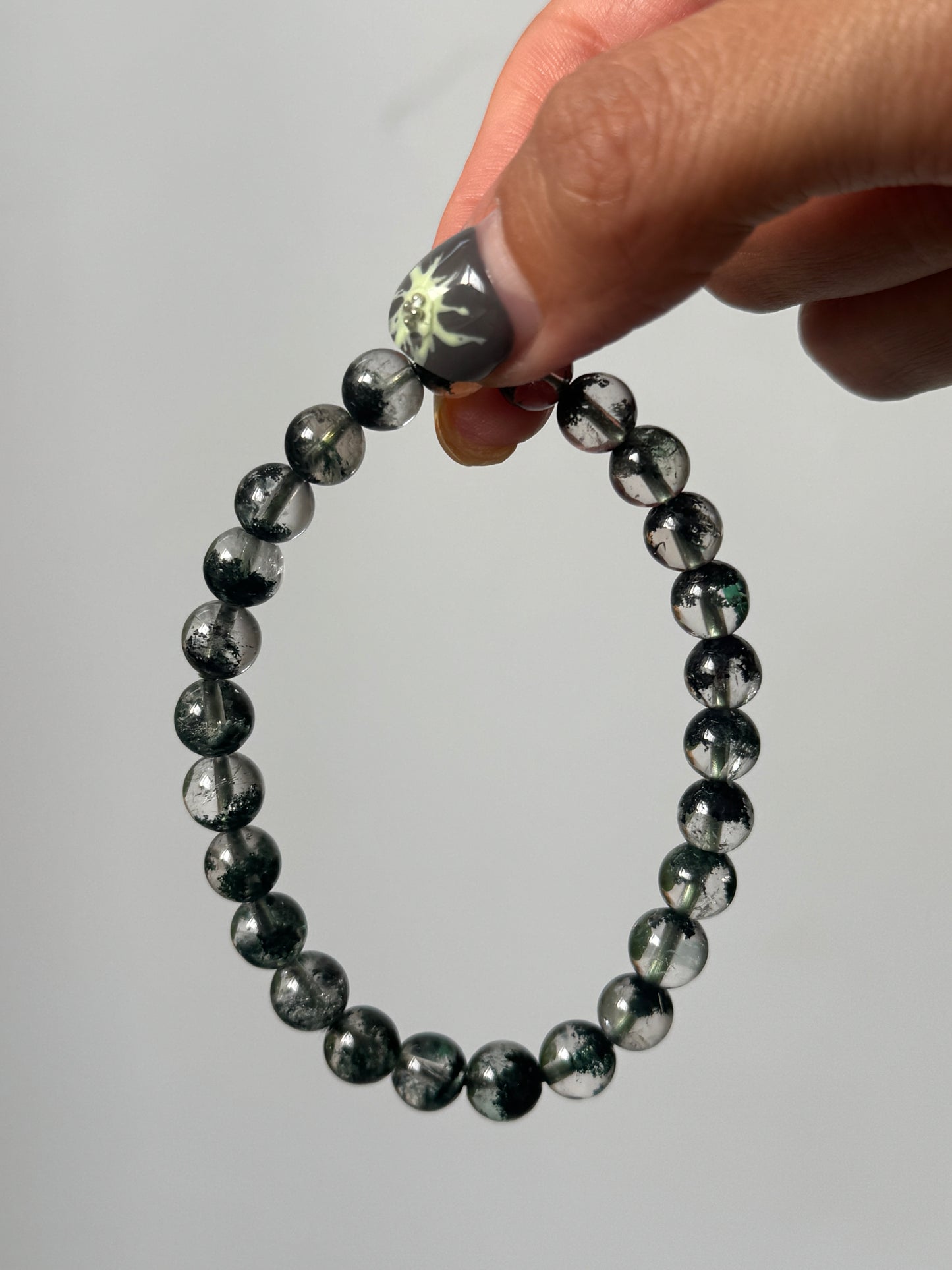 綠幽靈手串7mm Green Phantom Quartz Bracelet 7mm #1