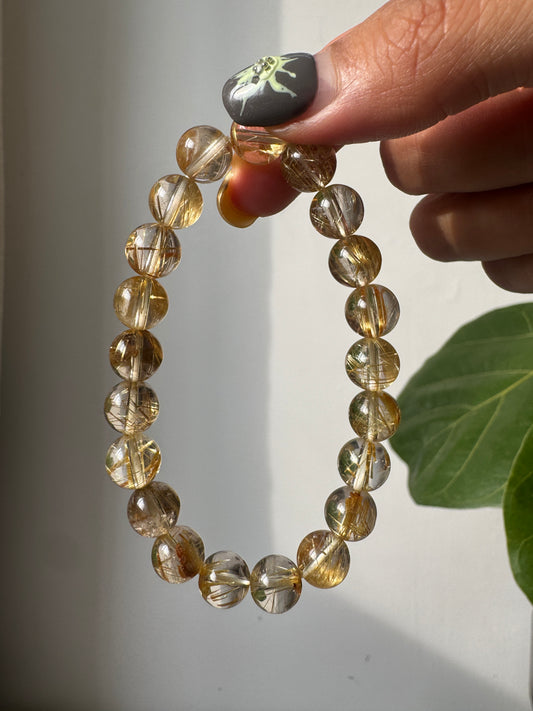 金髮晶手串9.5mm Rutilated Quartz Bracelet Bracelet 9.5mm #3