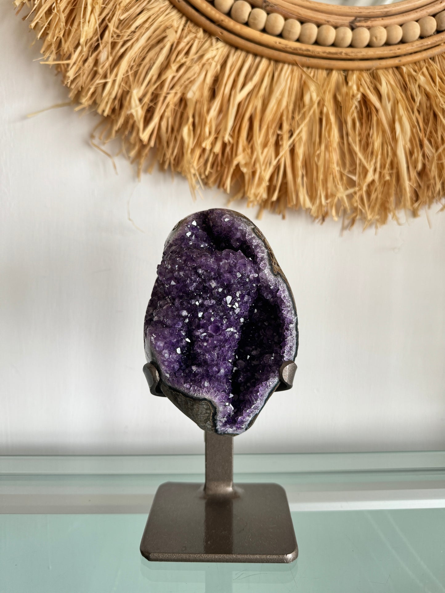 紫水晶蛋蛋擺件連座 Amethyst Egg with stand