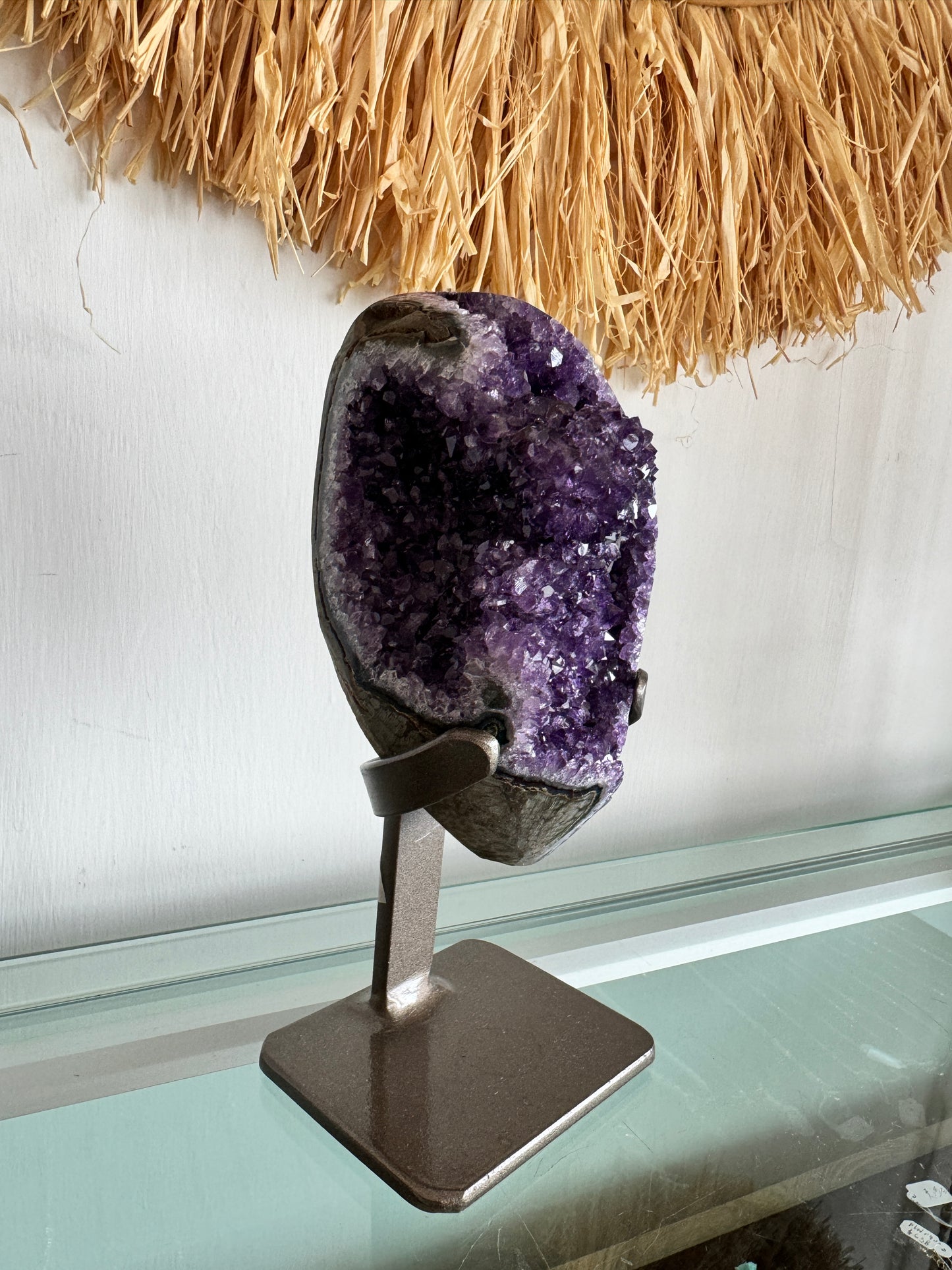 紫水晶蛋蛋擺件連座 Amethyst Egg with stand