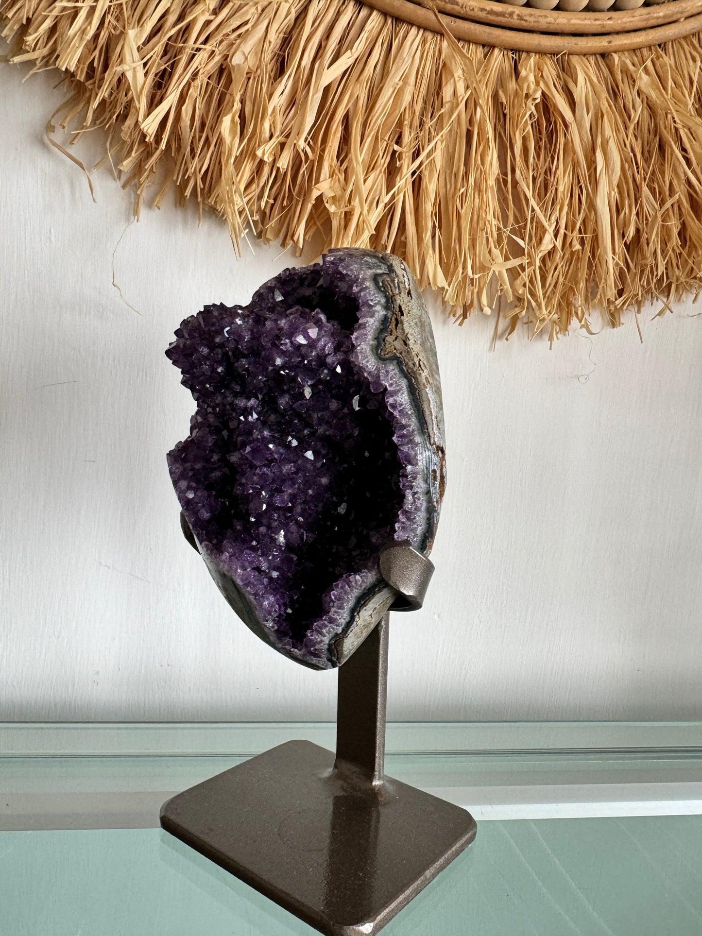 紫水晶蛋蛋擺件連座 Amethyst Egg with stand