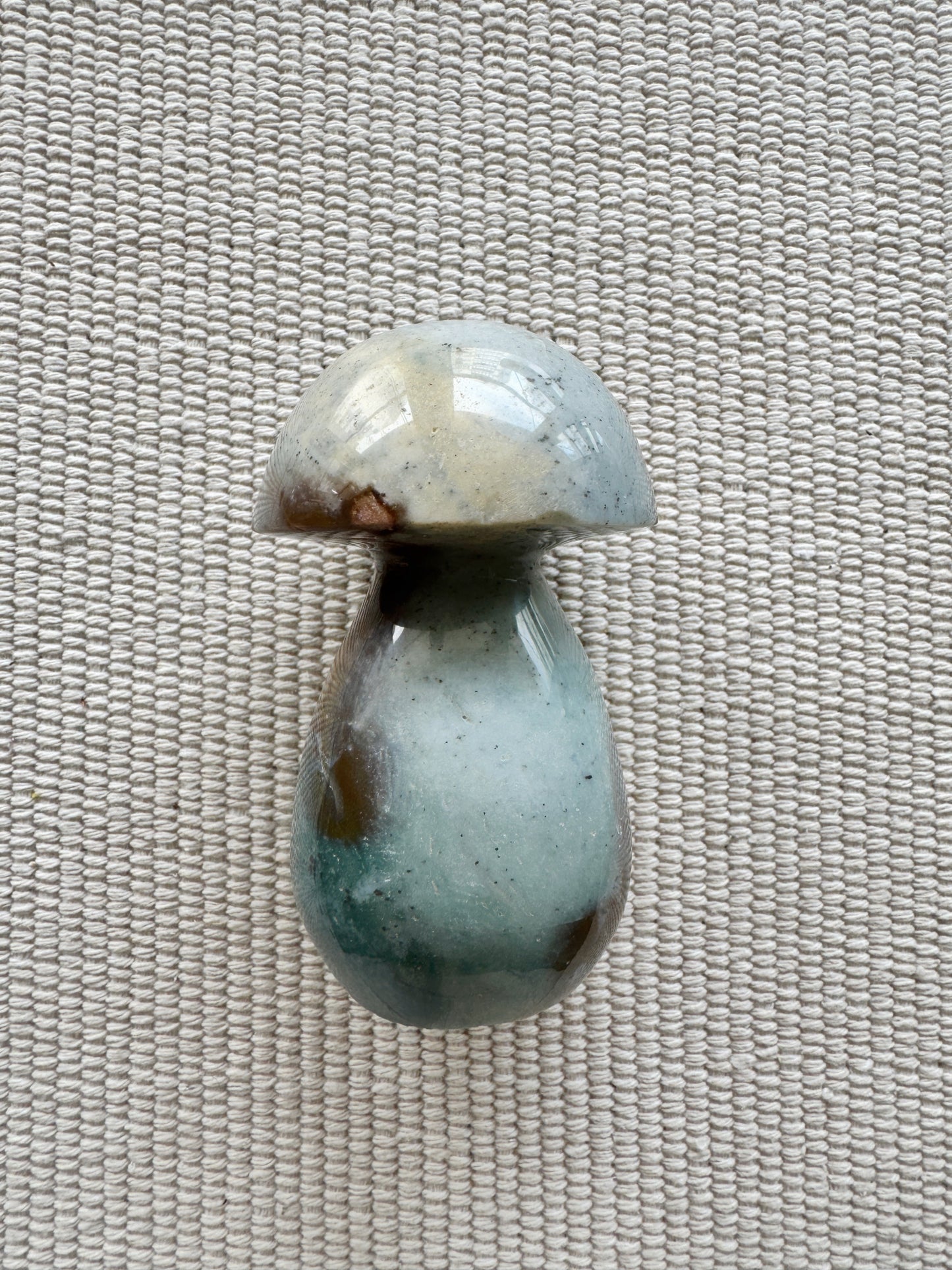 海洋碧玉粉藍大磨菇Ocean Jasper Big Mushroom in Blue