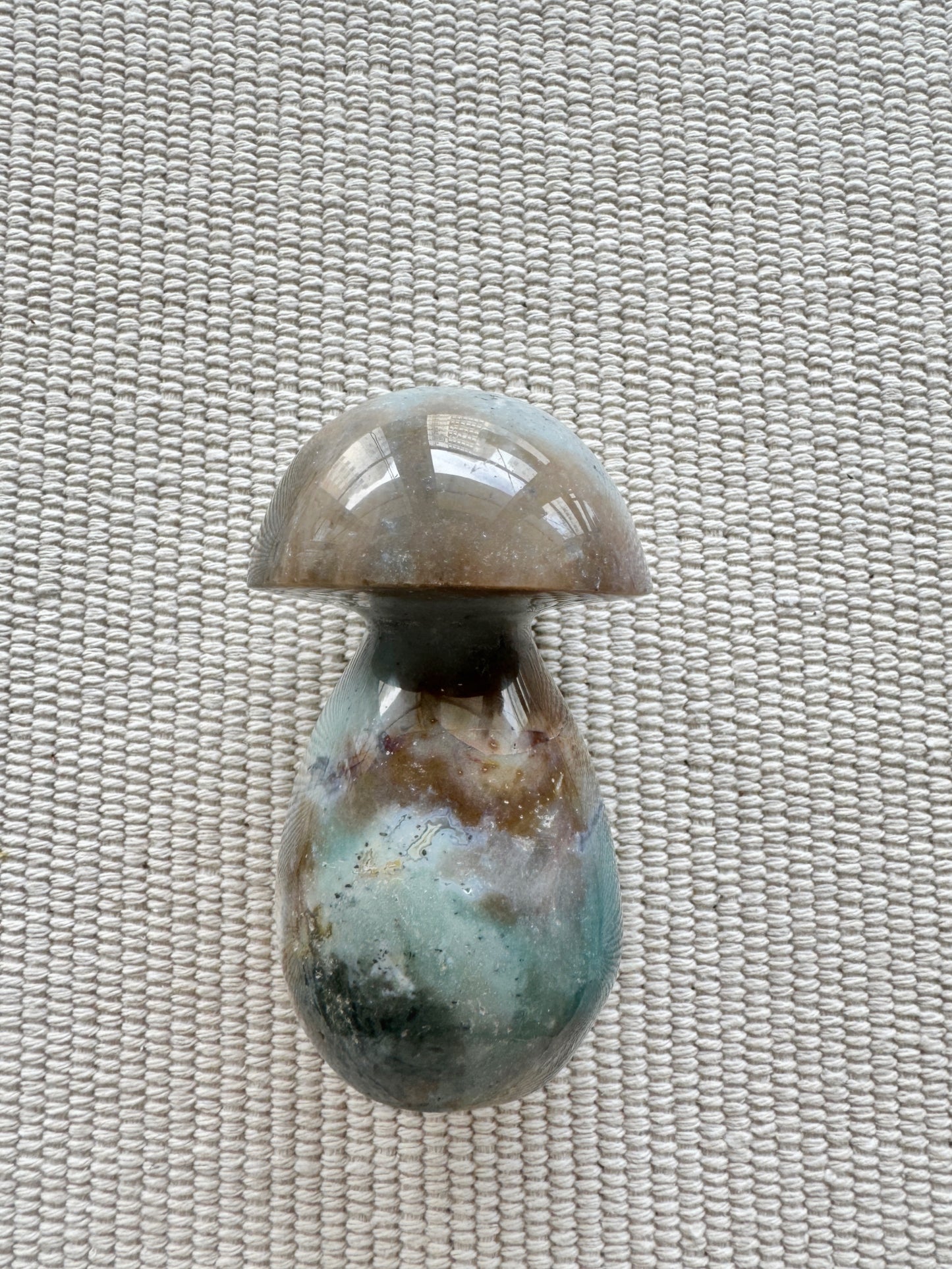 海洋碧玉粉藍大磨菇Ocean Jasper Big Mushroom in Blue