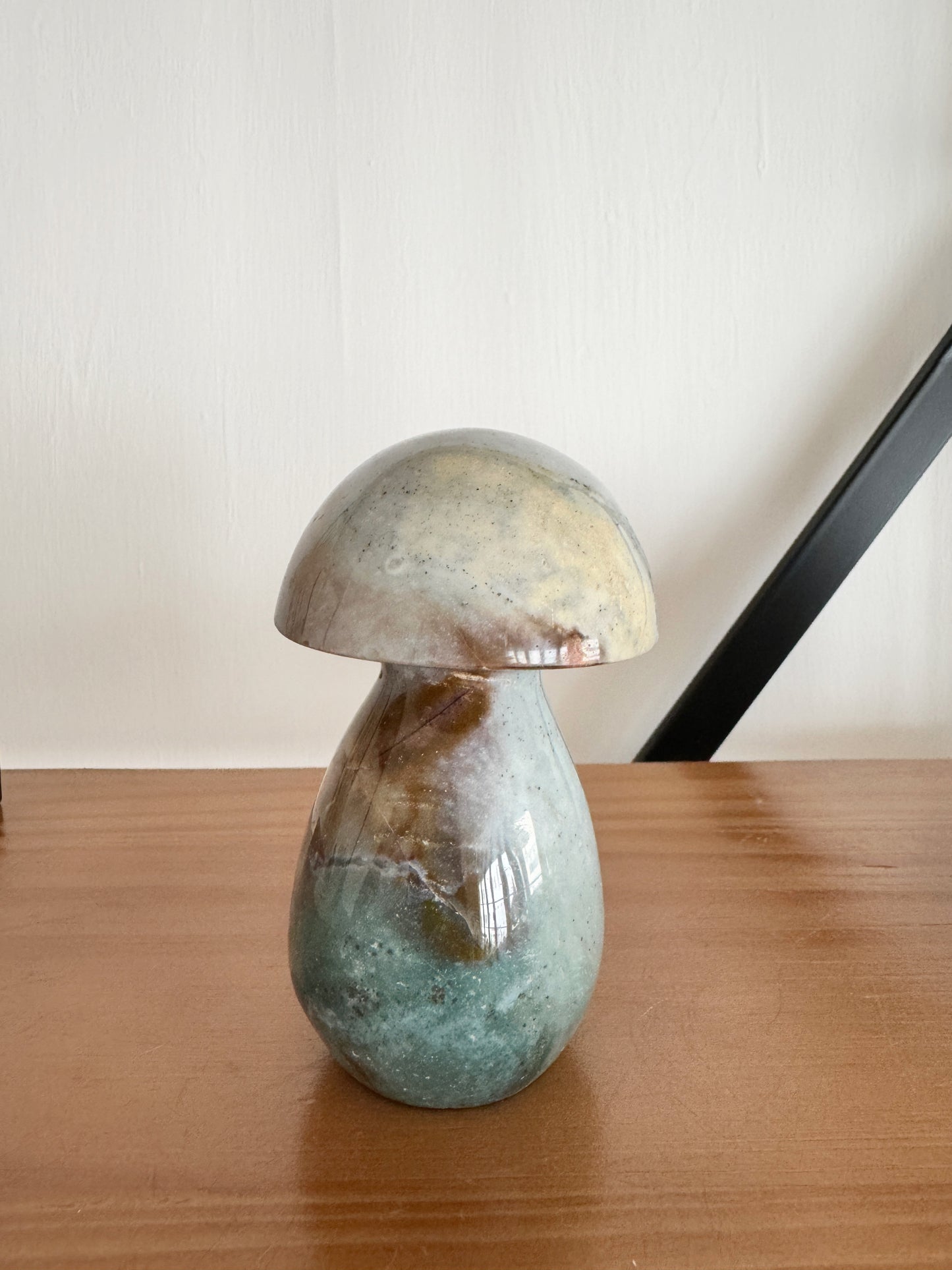 海洋碧玉粉藍大磨菇Ocean Jasper Big Mushroom in Blue