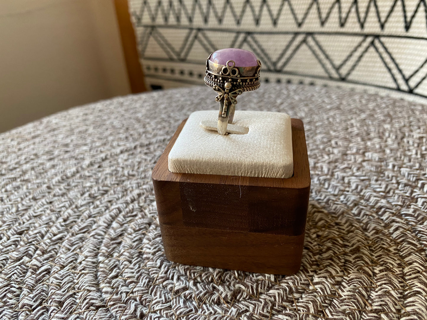 紫鋰輝石蜻蜓戒指 Ring Dragonfly in Kunzite